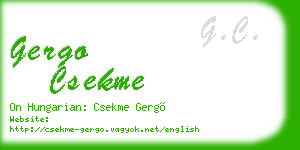 gergo csekme business card